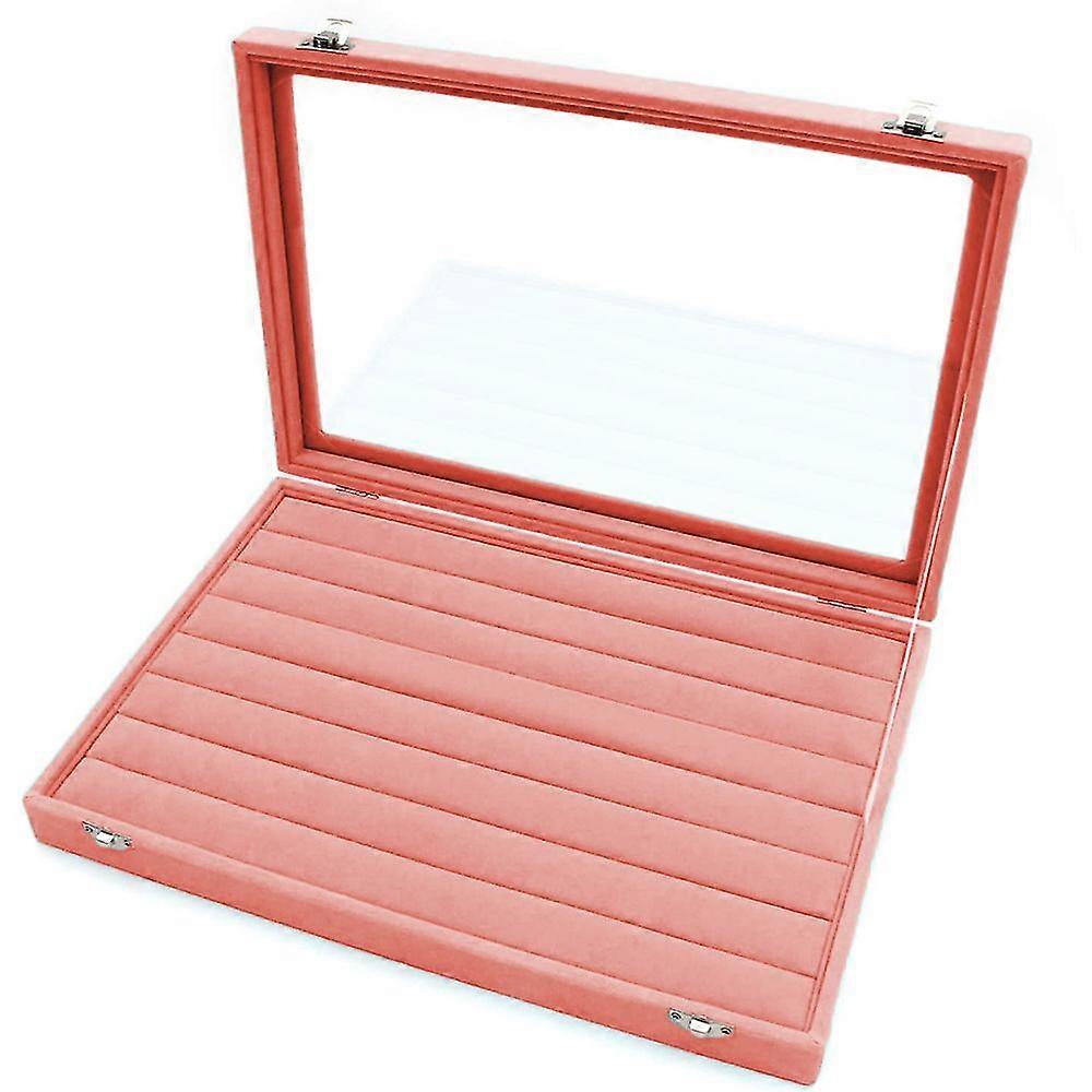 Ring Storage Box - Joyero compatible con anillos con tapa de cristal