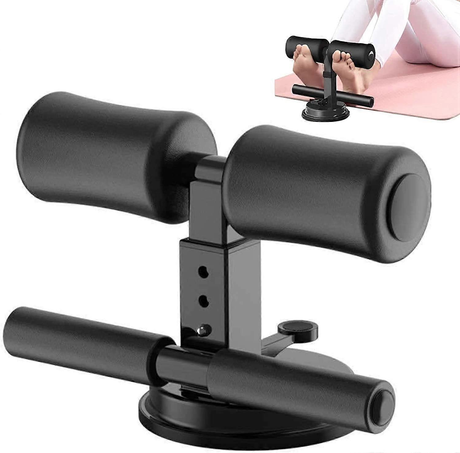 Sit Up Bar Suction Floor Exercise Stand, Sitting Assistant Device, Adjustable Padded Ankle Support