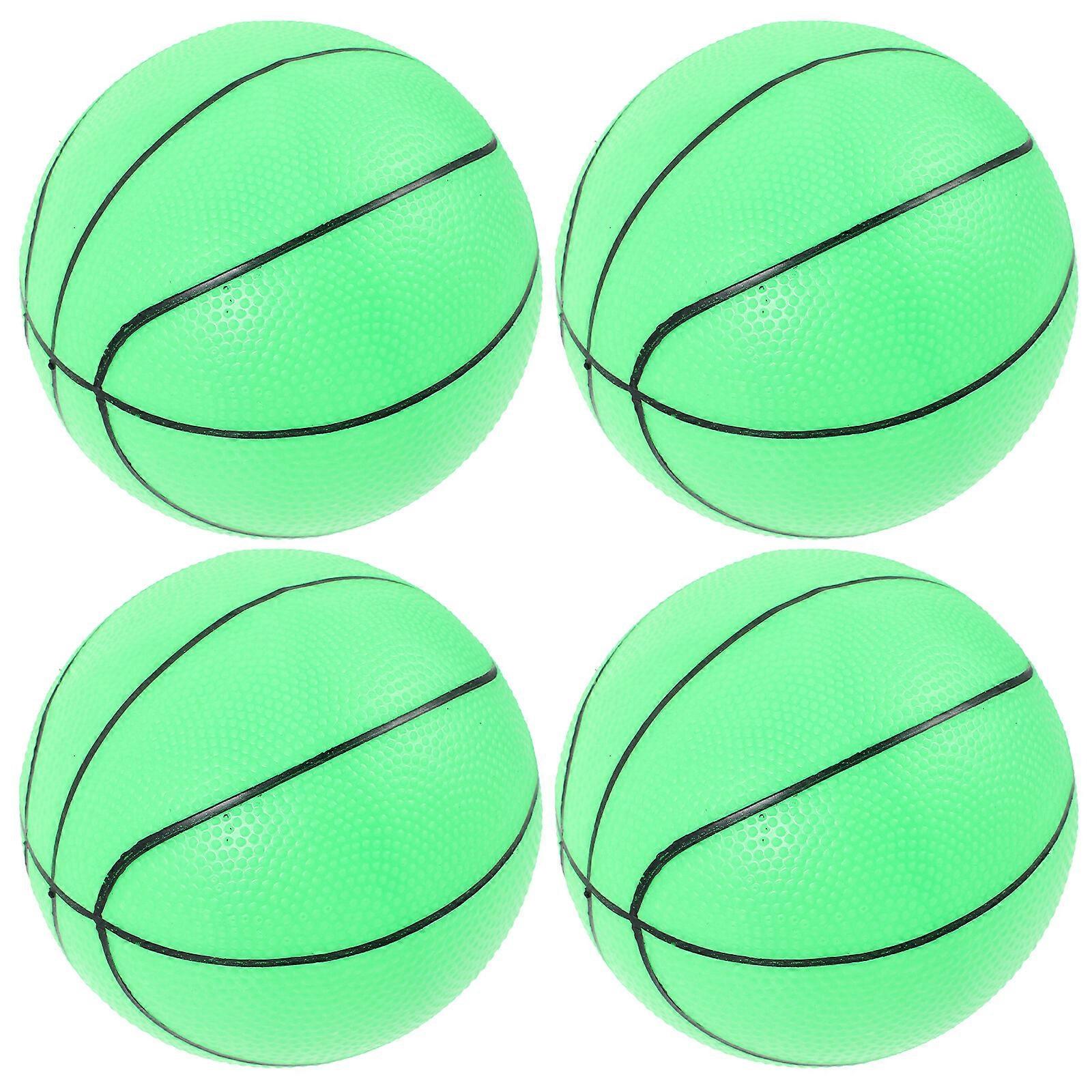 1 Set of Plastic Glow In The Dark Basketball Children Training Basketball with Inflator