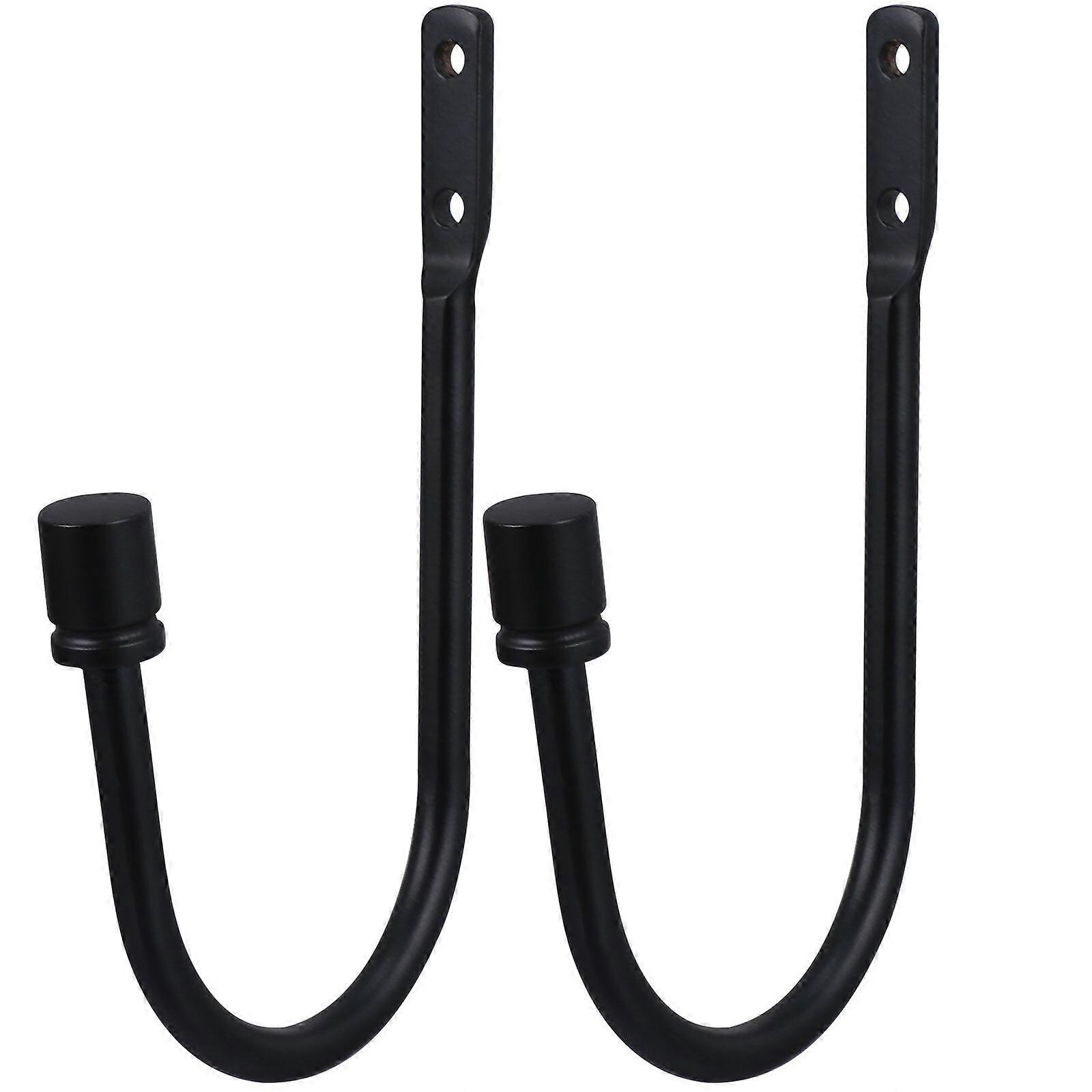 1 Pair Curtain Hold Backs U-Shaped Curtain Hooks Wall Mounted Drapery Tiebacks