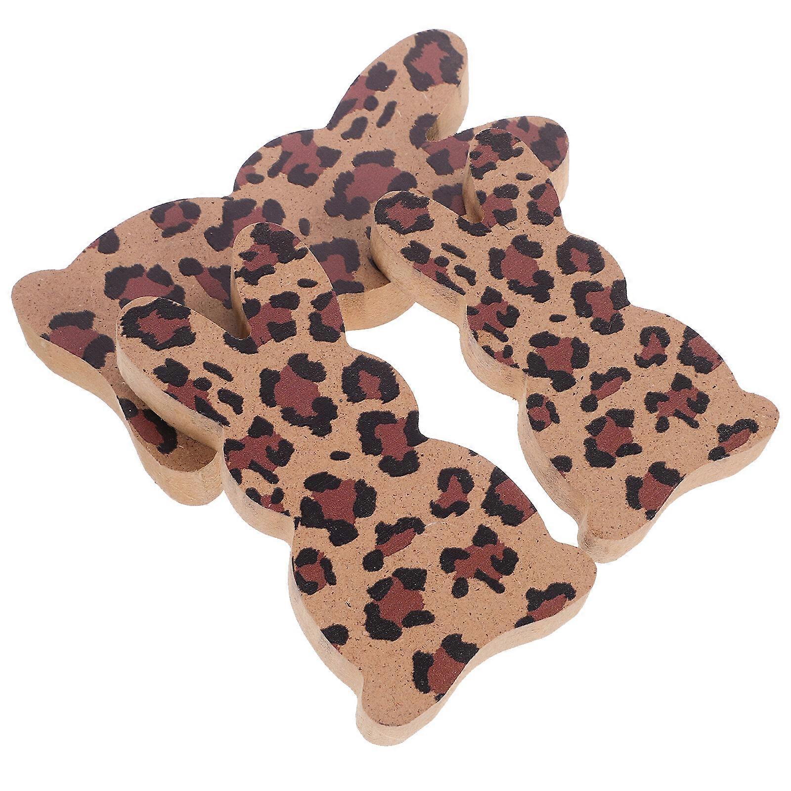 3pcs Easter Bunny Cutouts Table Bunny Signs Rabbit Shape Signs for Dining Table