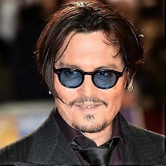 Fashion Johnny Depp Style Round Sunglasses Men Clear Tinted Lens