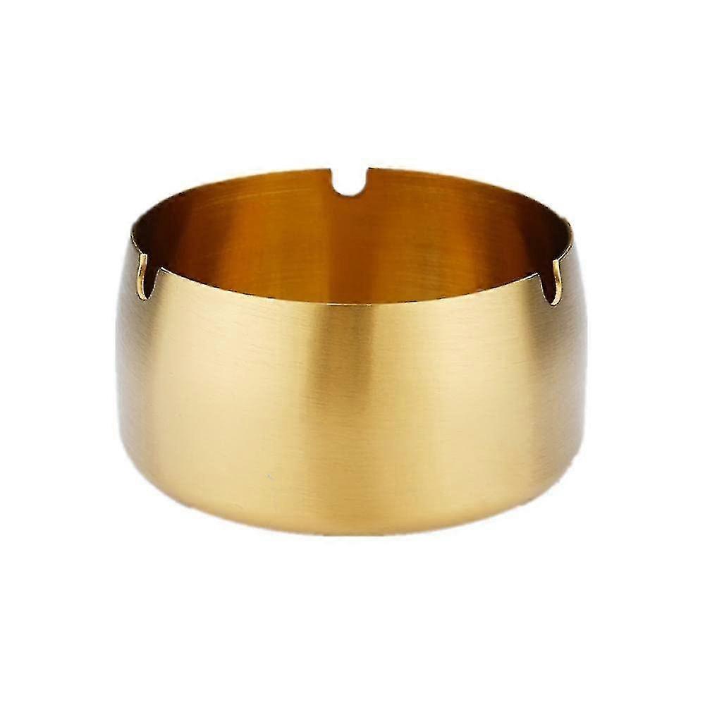 Posacenere posacenere in acciaio inossidabile placcato metallo ispessito posacenere rotondo - oro