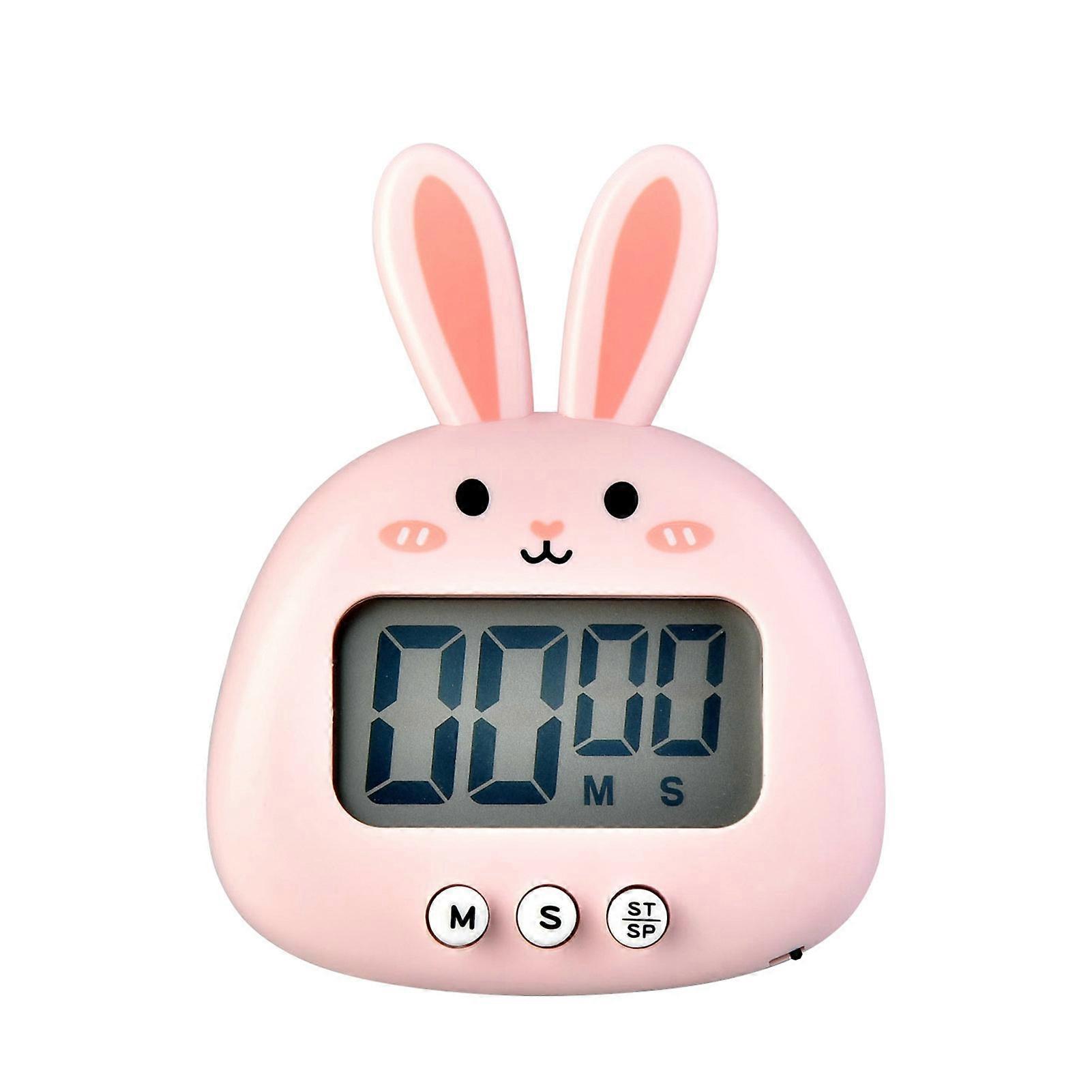 Alarm Timer Large Screen Precise Timing Cartoon Rabbit Kitchen Timer Manual Reminder Clock Home Supply QingHai