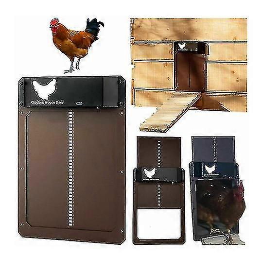 Automatic Chicken Coop Door Opener Light Sensing Timer Control Multi-modes Automatic Pet Door
