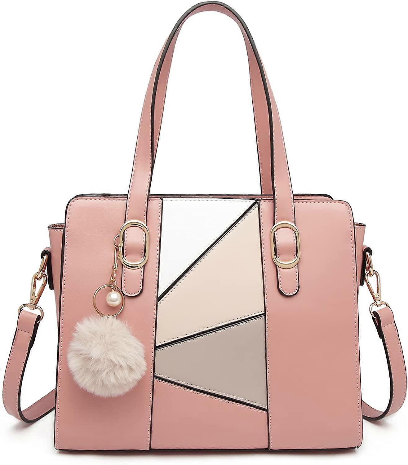 Borse a tracolla da donna rosa Color Block Borse a tracolla per