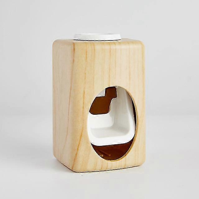 Wood Grain Automatic Toothpaste Dispenser Dust-proof Toothbrush Holder Wall-mounted Toothpaste Squeezer Bathroom Accessories