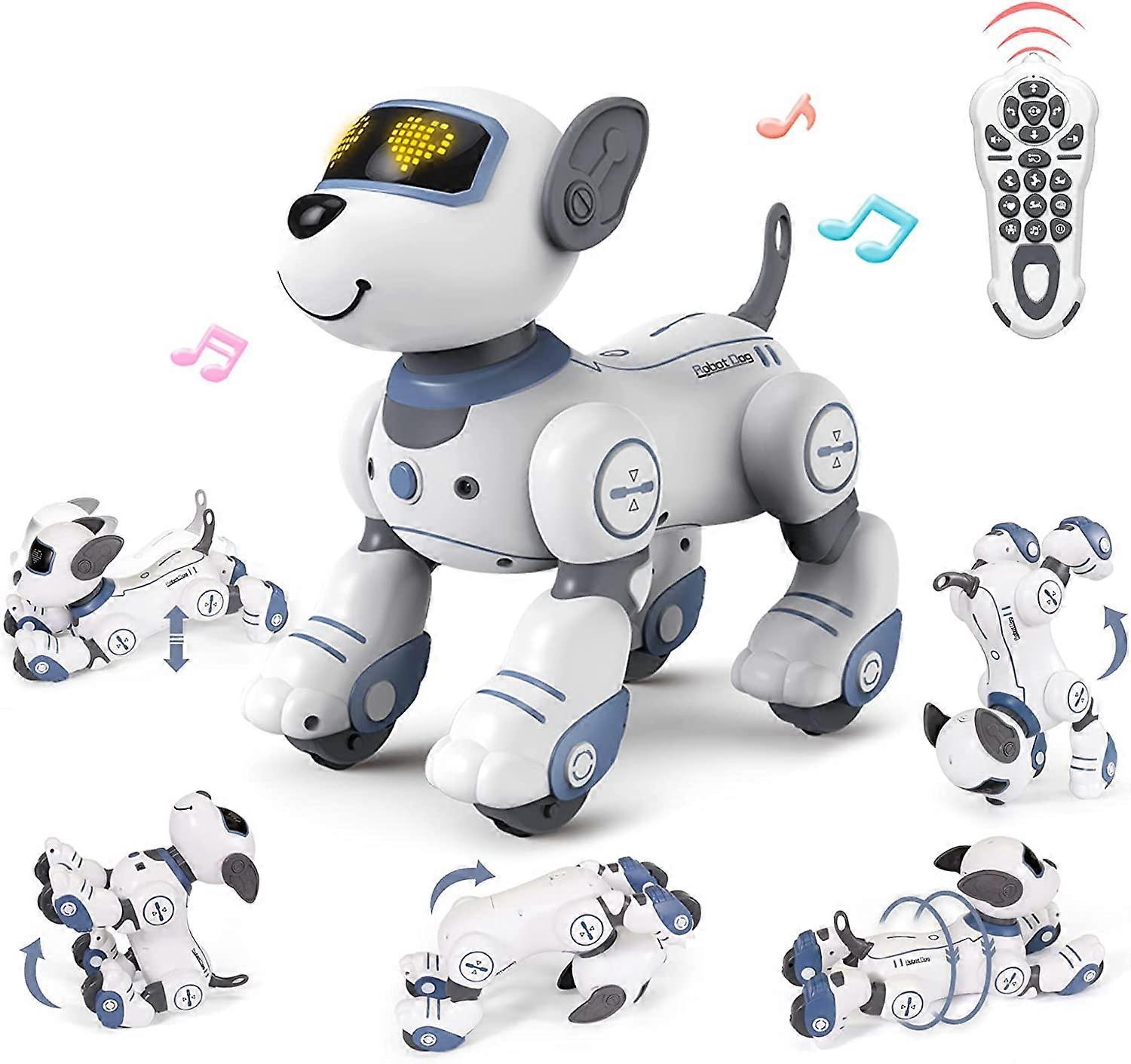 Remote Control Robot Dog Toy for Kids,Toys for 3 Year Old Girls,Dancing&Smart Dog Robo,Suitable for Carpet,Juguetes Pet Toys for 3+ Year Old Girls Gif