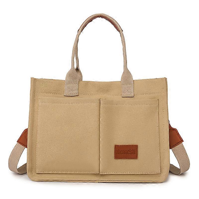 Borsa di tela di grande capacità da donna Casual Retro Borsa a tracolla