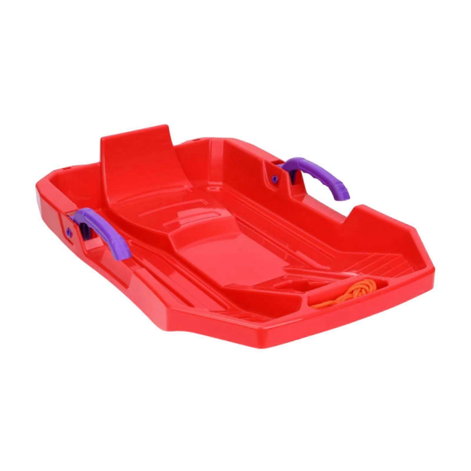 Kids Downhill Snow Sled with Brake Handles Versatile Portable with Pull Rope Lake Blue