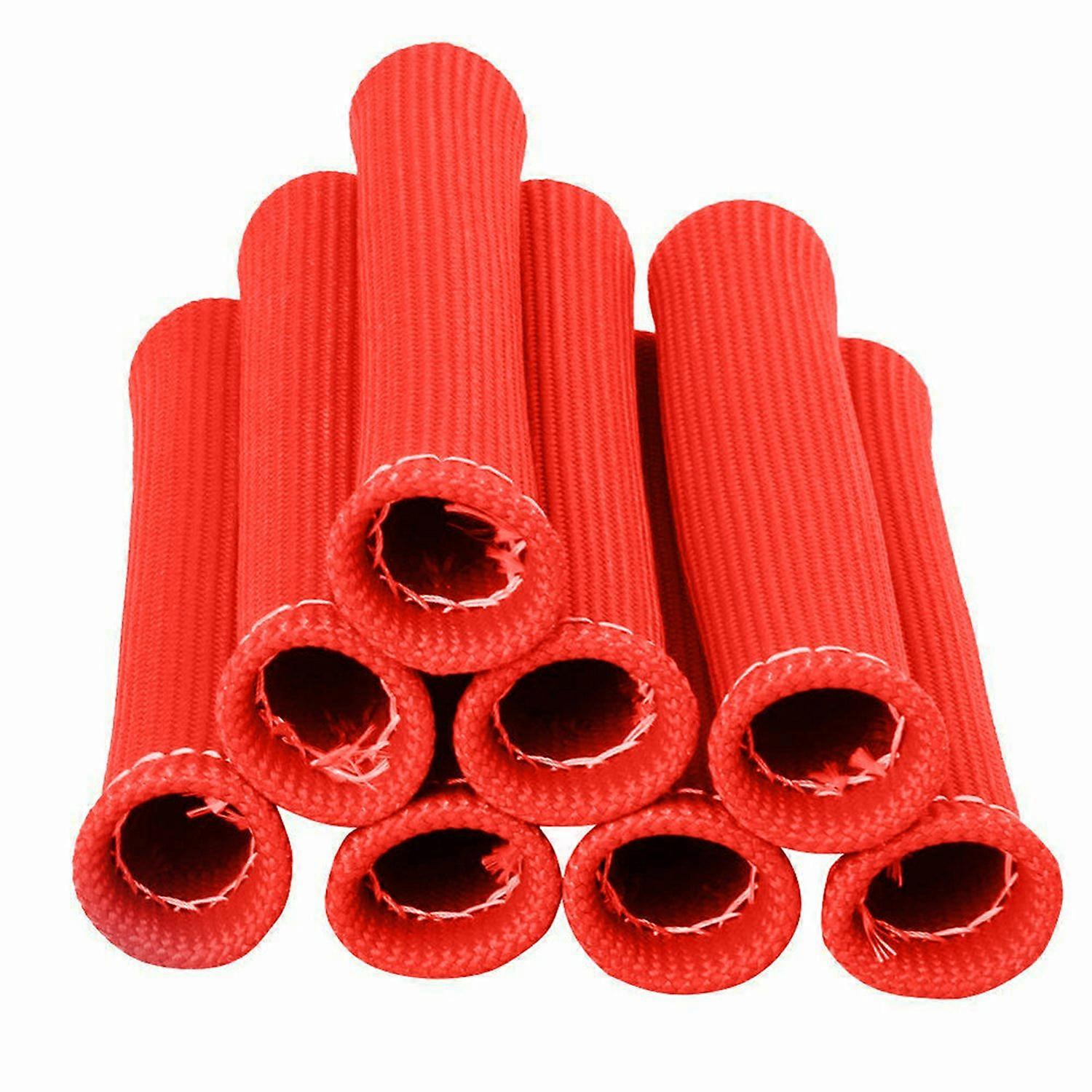 8Pcs High Temperature Resistance Glass Fiber Spark Plug Wire Sheath Car Spark Plug Wire Hardness