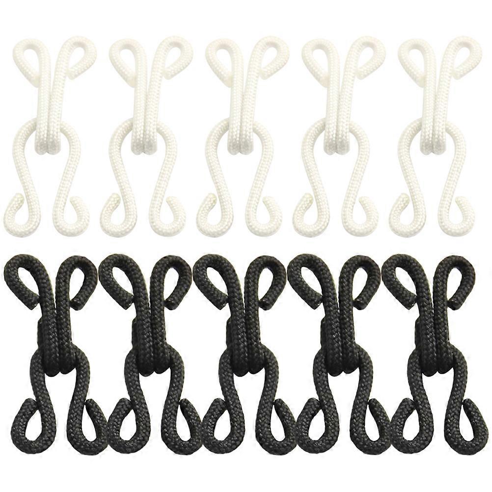 10 par sömnadskrokar och ögonstängning ögonsömnad stängning nylon wrap metallspänne för bh