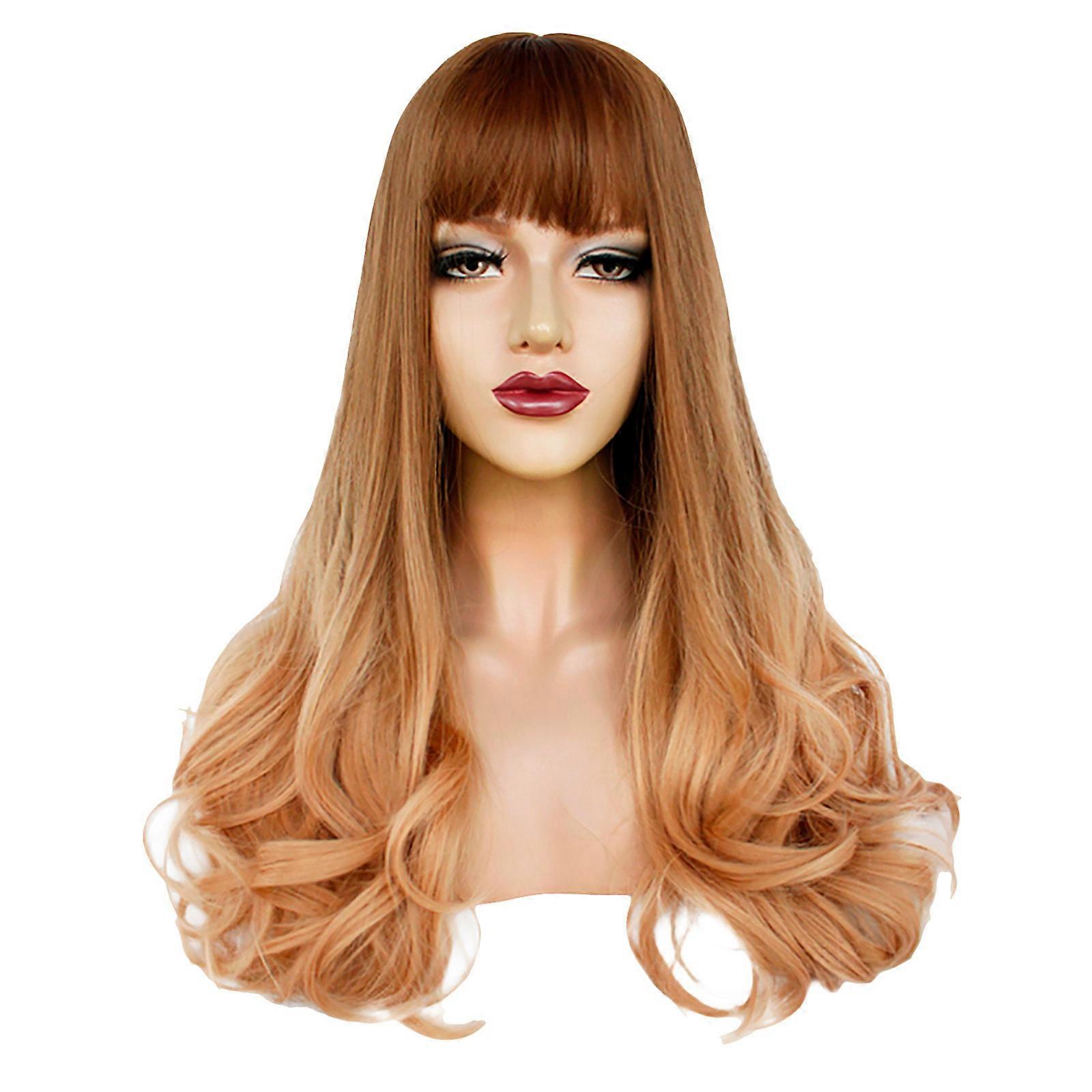 peruk, mode, flicka, ros, nät, gradient, färg, t virka, flätor, vågiga små lockigt hår peruker