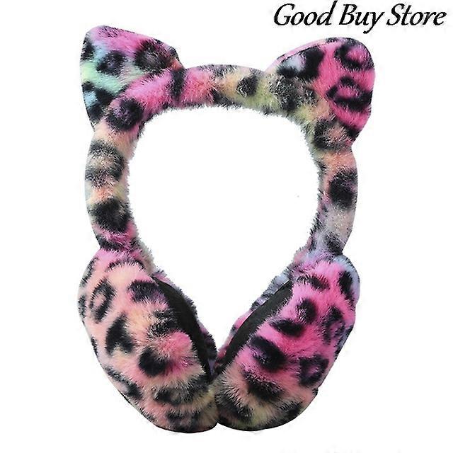 Leopard Plyšové chrániče sluchu Roztomilá kočka Podzim Zimní Earlap Měkký kožešinový kryt do uší Teplý sluchátka Dospělý Děti Chránič sluchu Lyžařské uši Teplejší