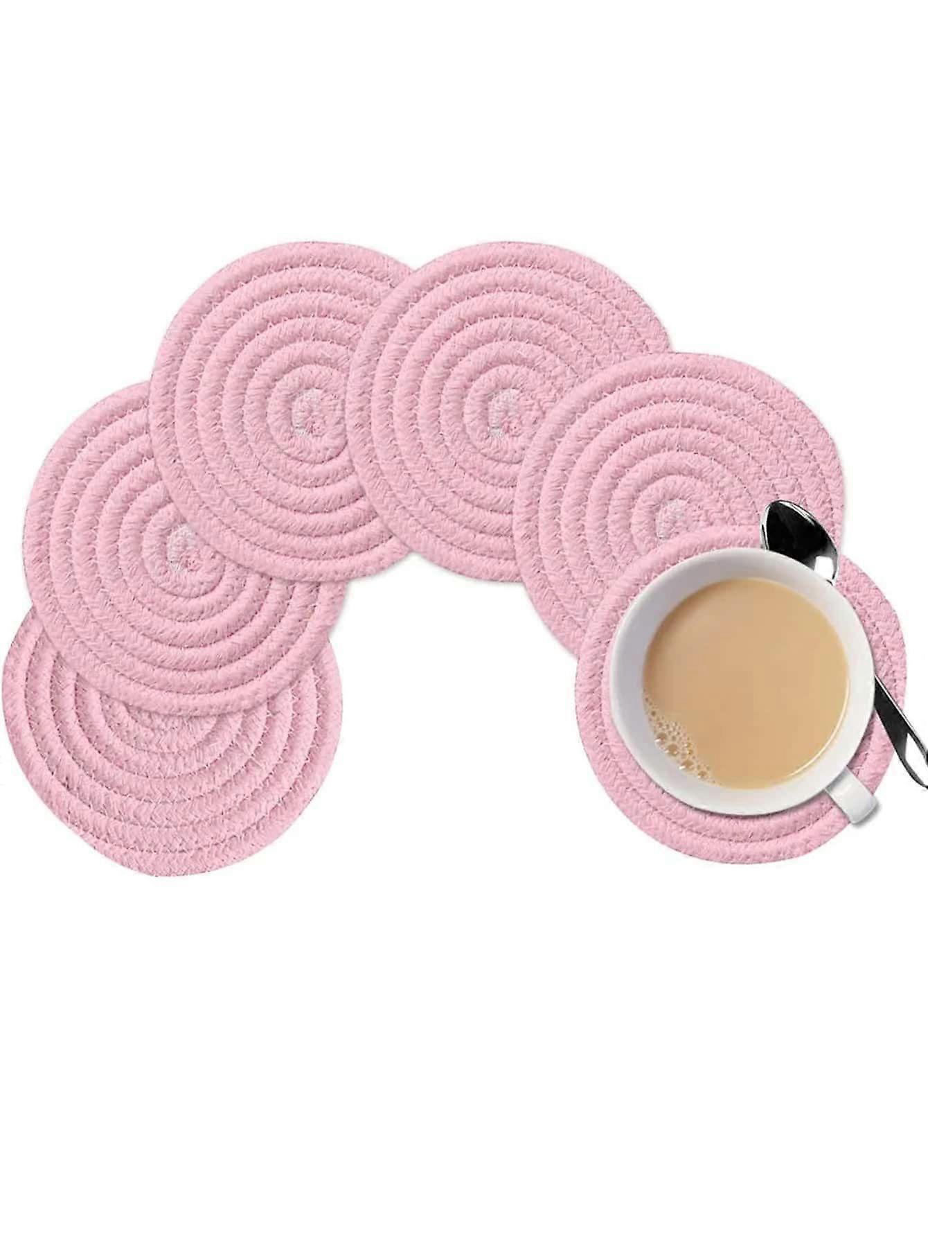 1pc Solid Color Weave Design Coaster