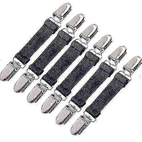 6 stk vinter vott klips elastiske rustfritt stål hansker klips-god