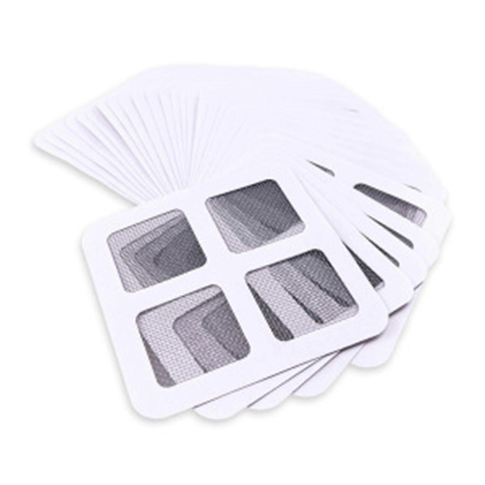 100Pcs Disposable Mesh Floor Drain Prevent Clogs Fine Mesh Design Break-Resistant Hair Catcher Drain Cover Stickers with Adhesive Backing