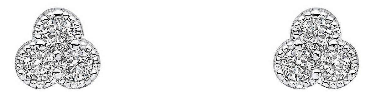 Beginnings Trilogy Stud Earrings - Silver