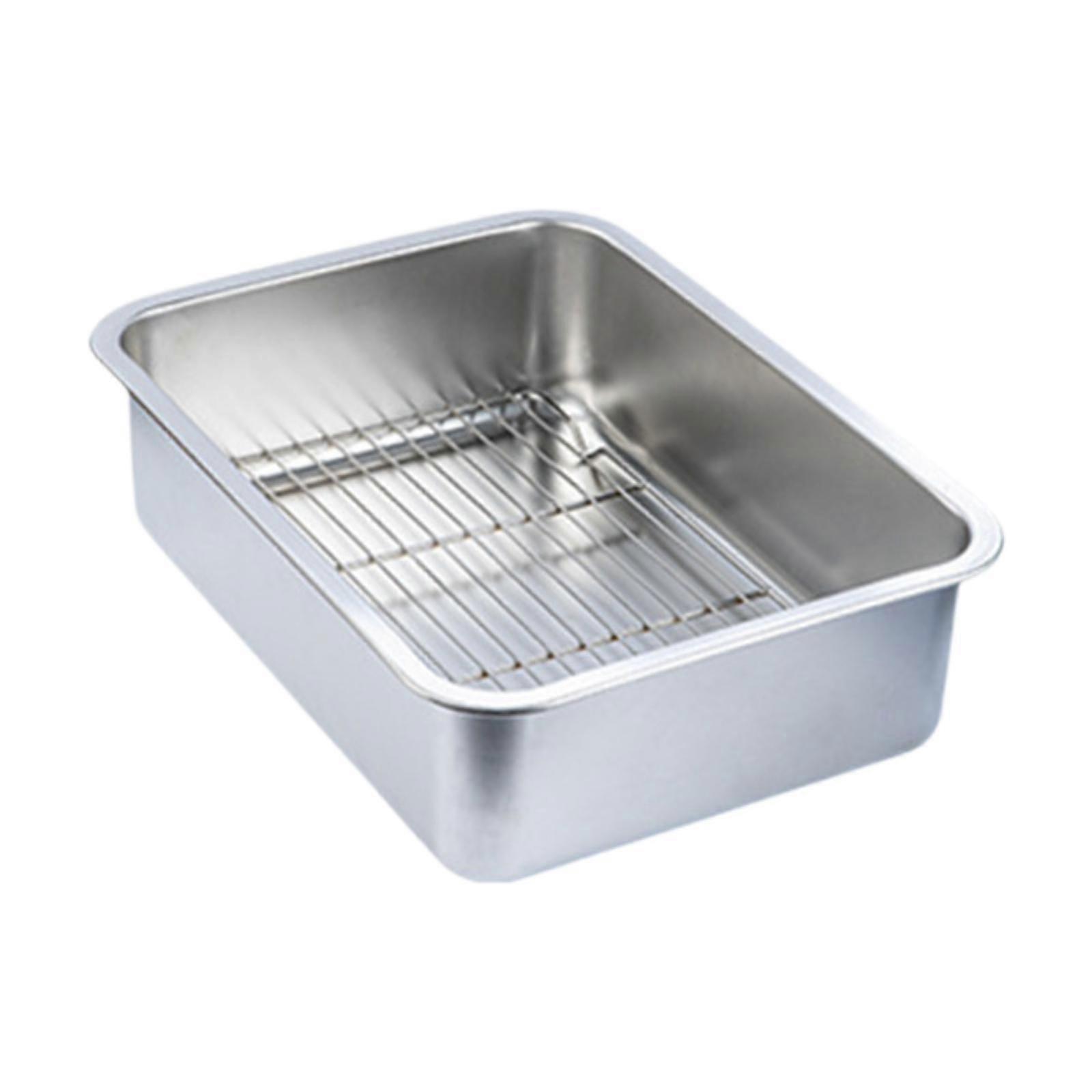 Baking Sheet with Rack Oil Strainer Tray Rectangular Oven Tray and Cooling Rack