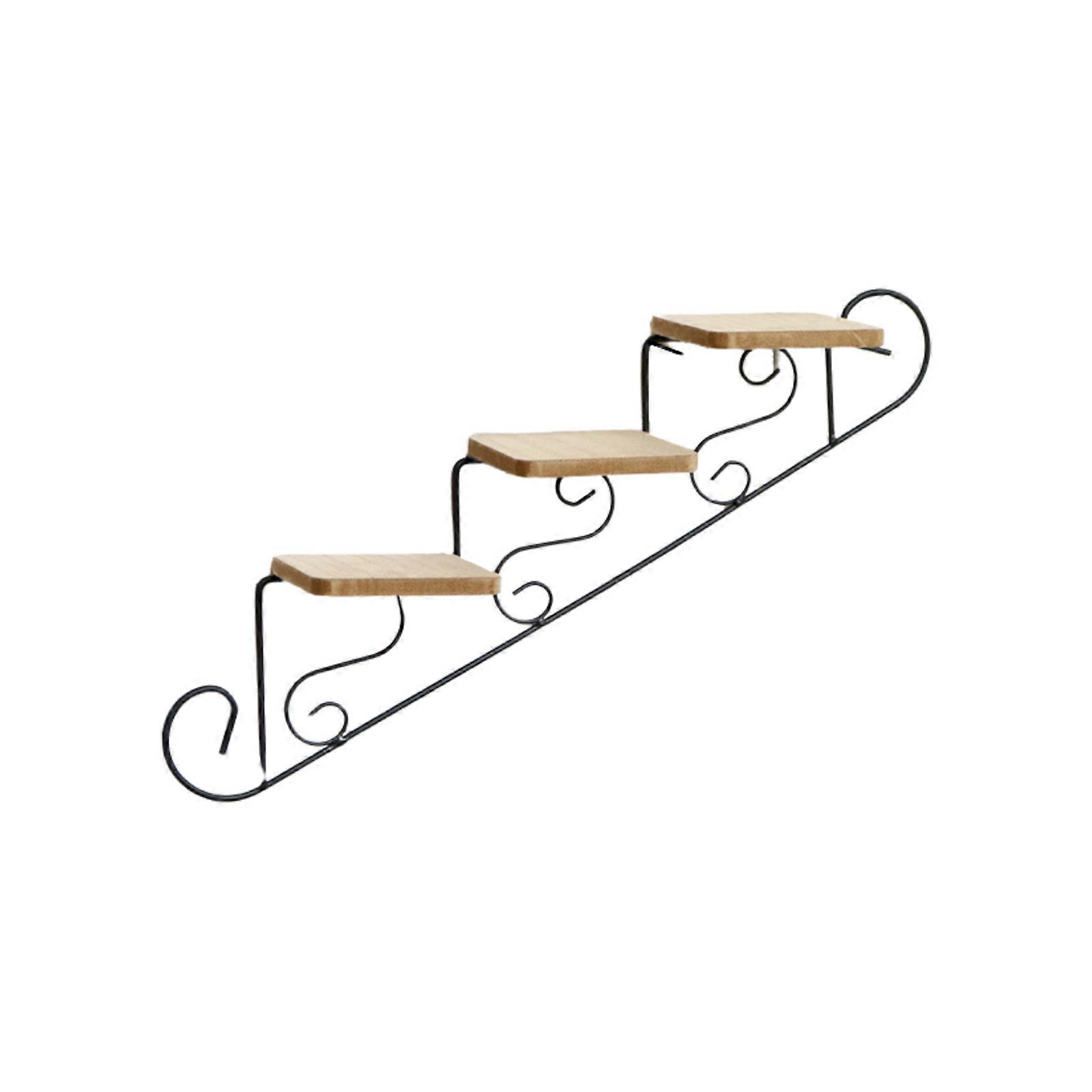 Prateleiras de Parede de Escada de Ferro Rústico - Decoração de Boutique e Cafeteria