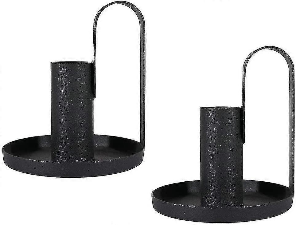 Candle Holder, Black Candle Holder For Taper Candles2pcsblack