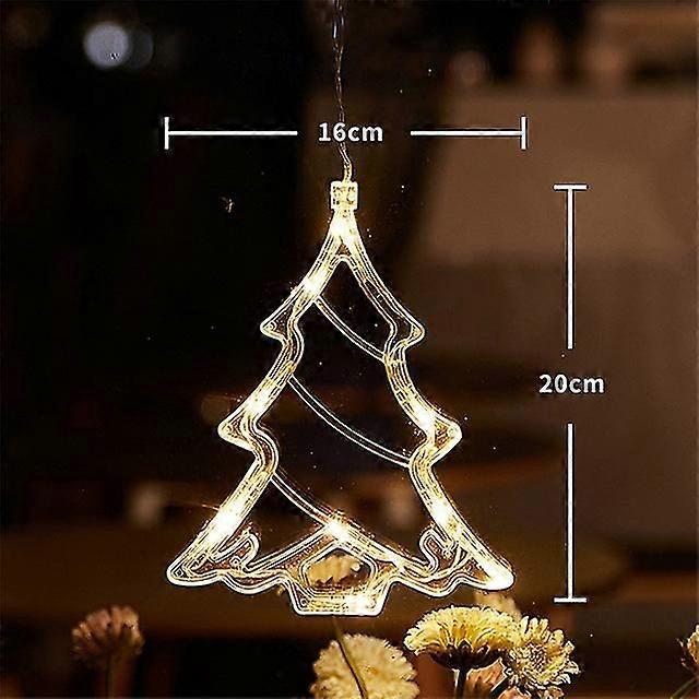 Χριστουγεννιάτικο φως Led Snowflake Santa Hanging Κορόιδο Lamp Window Ornaments Διακόσμηση για το σπίτι Χριστουγεννιάτικη διακόσμηση Πρωτοχρονιάς Navidad 2023