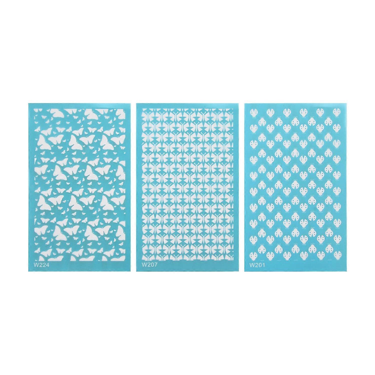 Polymer Clay Silk Screen Stencils DIY Reusable Silkscreen Print Kit for Jewelry Clay Earrings Decora