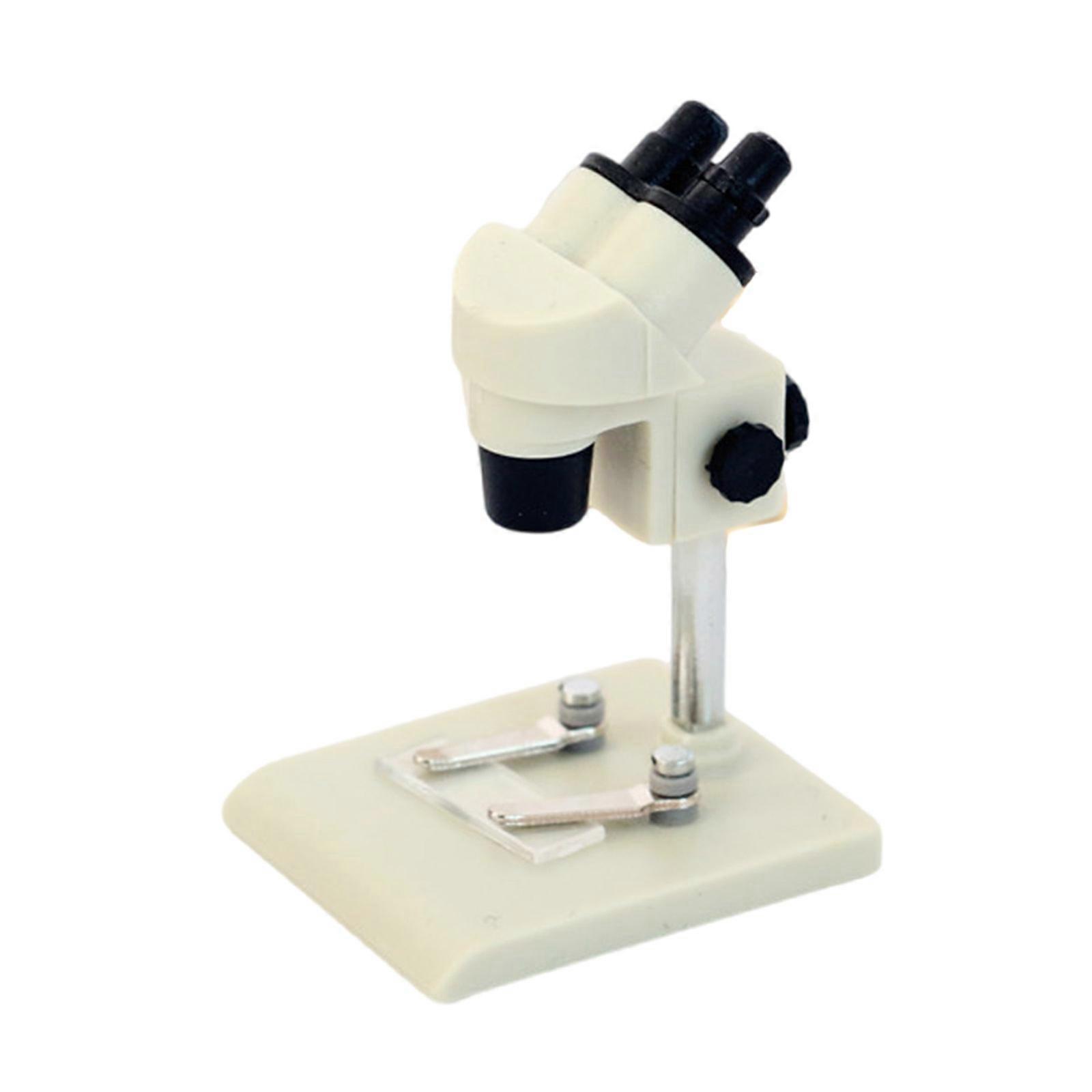 Dollhouses Microscope Miniature Microscope Model Inspiring Curiosity for Little Scientist Gift White/Blue White