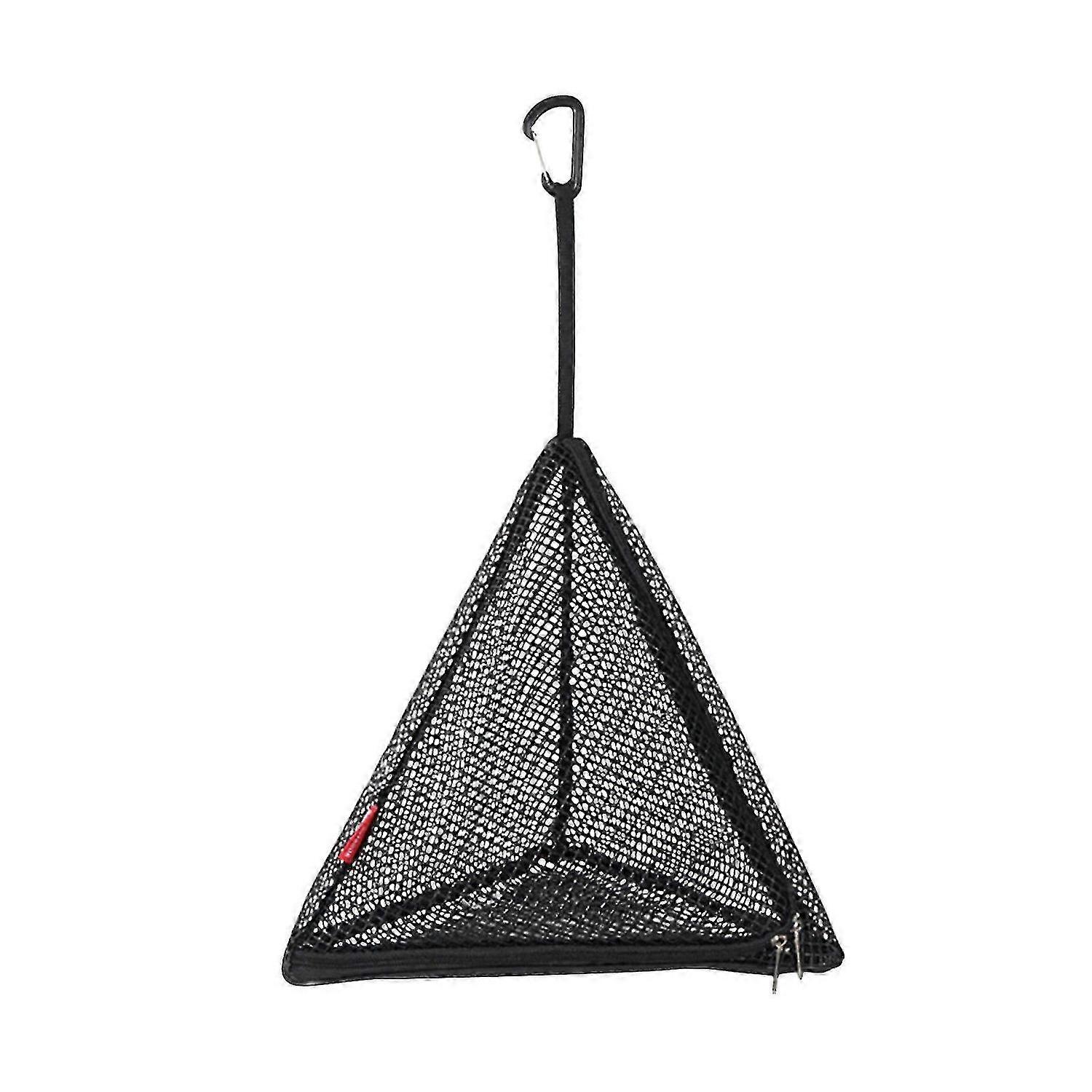 Outdoor Triangular Drying Net Foldable Storage Storage Net Camping Hanging Net1Pcs,Black)