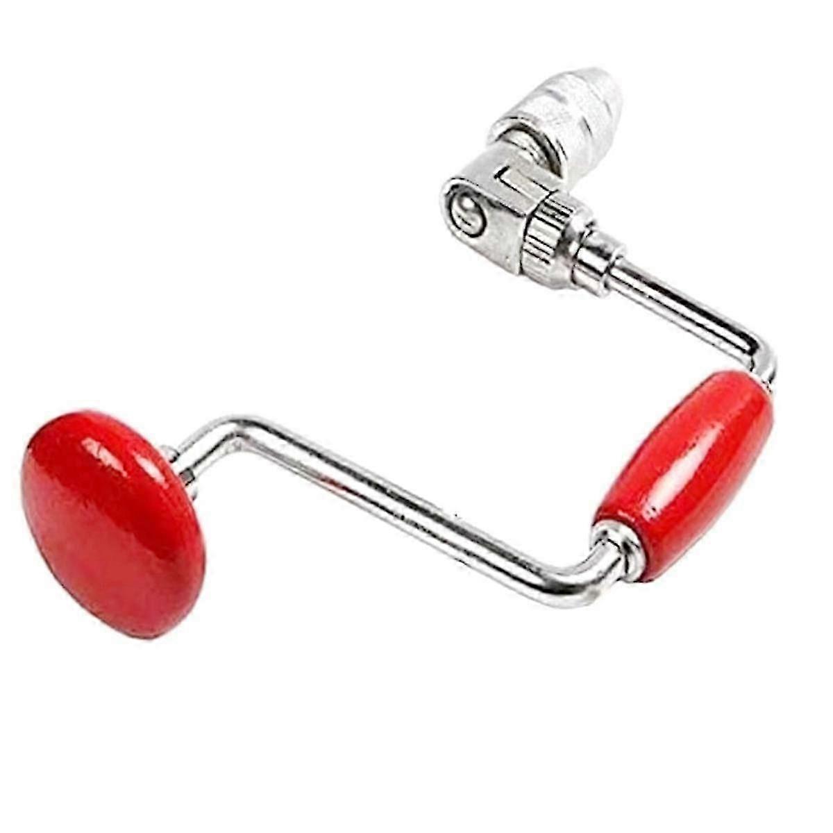 Swing Bit Brace- Bit Brace Useful Steel Ratchet with Jaw Chuck Non-Slip Handle Woodworking Tool