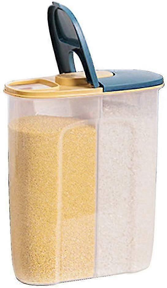 Split Food Storage Container, Airtight, Kitchen Storage Tank1pcsblue