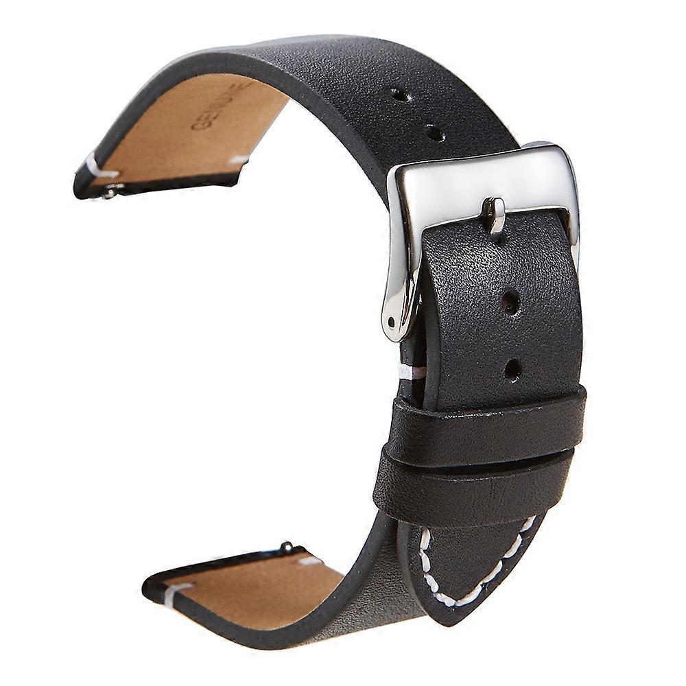 First Layer Retro Cowhide Frosted Leather Quick Release Universal Watch Band, Size： 20mm