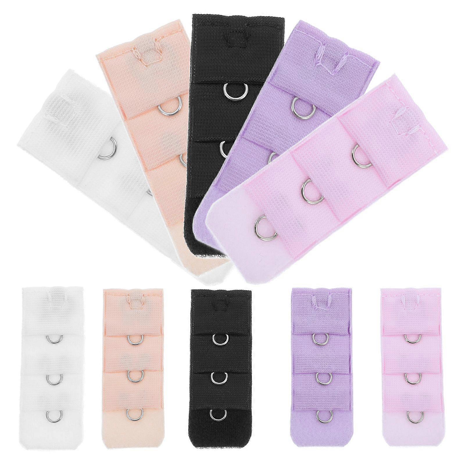 10PC Women's Bra Extenders Brassiere Extension Hooks Narrow 3 Rows 1 Button Bra Underwear Extension Buckle (Random Color)