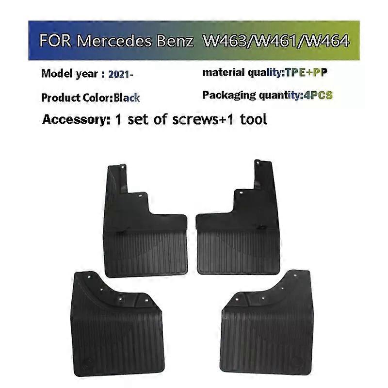 unique FOR Mercedes Benz G Class W463 W461 W464 Mud Flaps Guard Splash Mudguard Fender Mudflaps Car Accessories Front Rear 4pcs