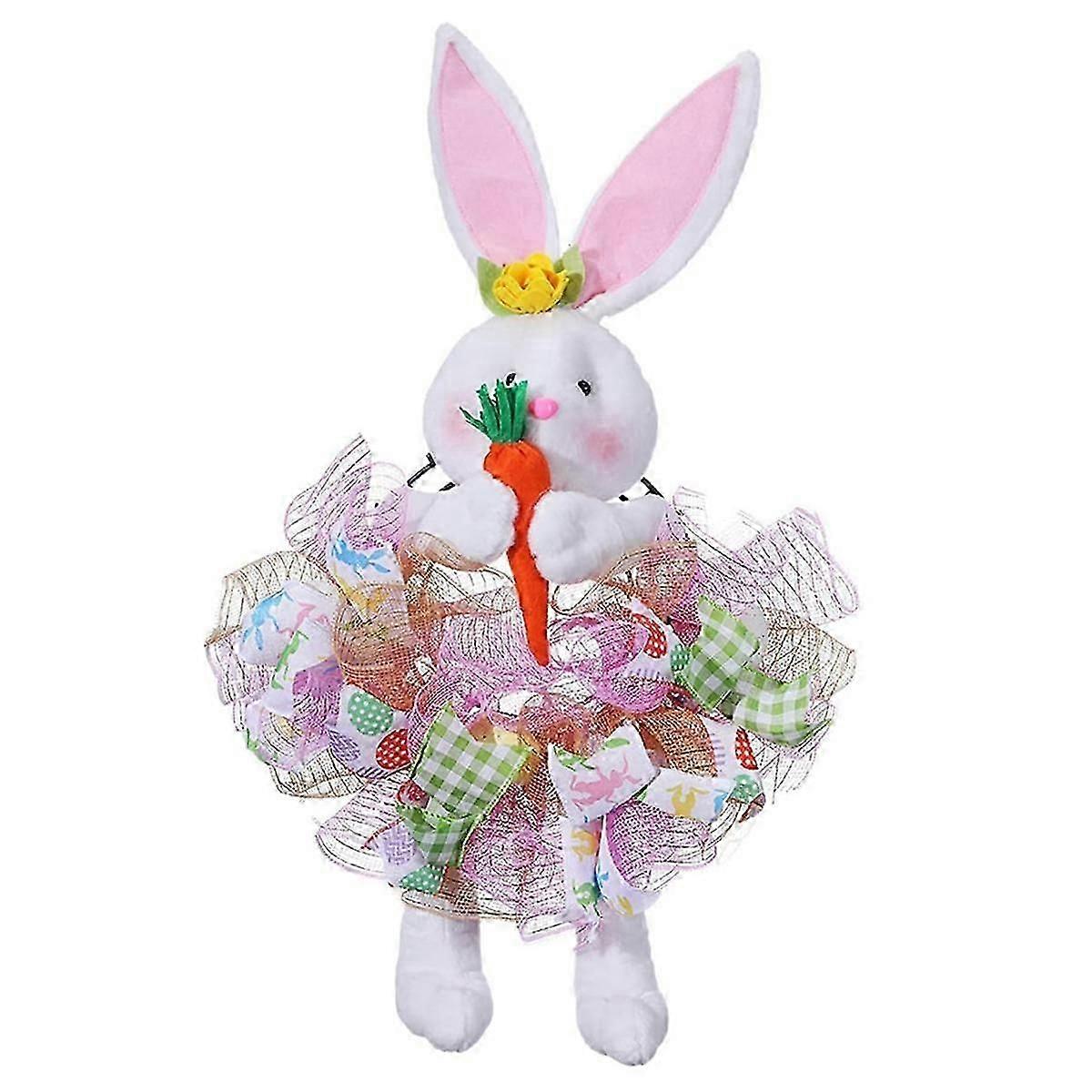 Easter Wreath for Front Door, Bunny Shaped Easter Wreath, Easter Decoration, Holiday Wreath, Easter