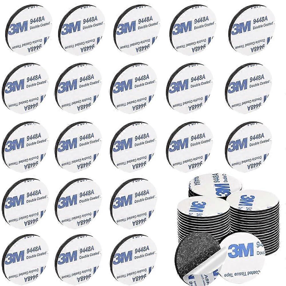 100Pcs Double Sided Extra Strong 3M Foam Waterproof Double Sided Adhesive Tape for Home Black Round Double Sided Stickers for DIY Walls Floors Doors