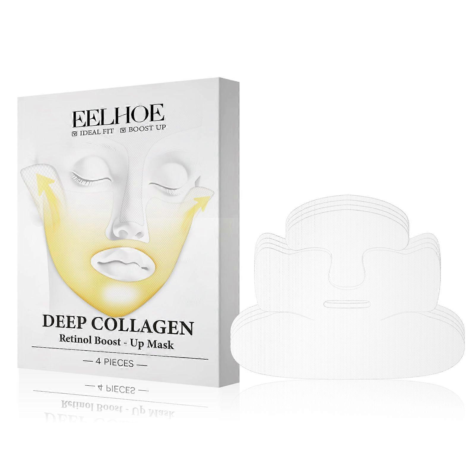 Deep Collagen Retinol Tension Boost Up Mask, Retinol Collagen Lifting Mask, Face Tightening and Lifting Mask for V-Line, Smile Line & Forehead Wrinkle