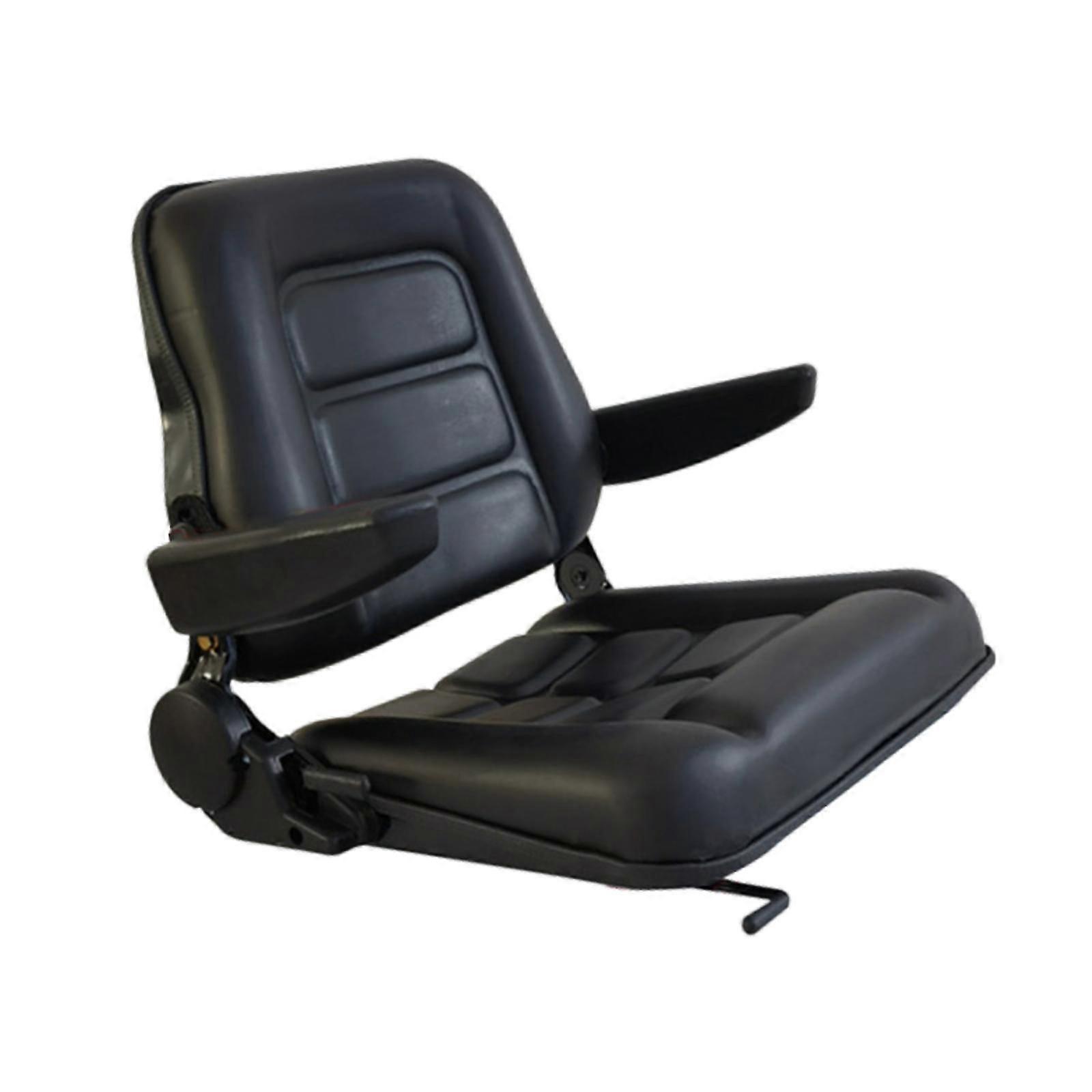 Universal Forklift Seat Replacement for Riding Lawn Mower Loader Scrubber with armrest