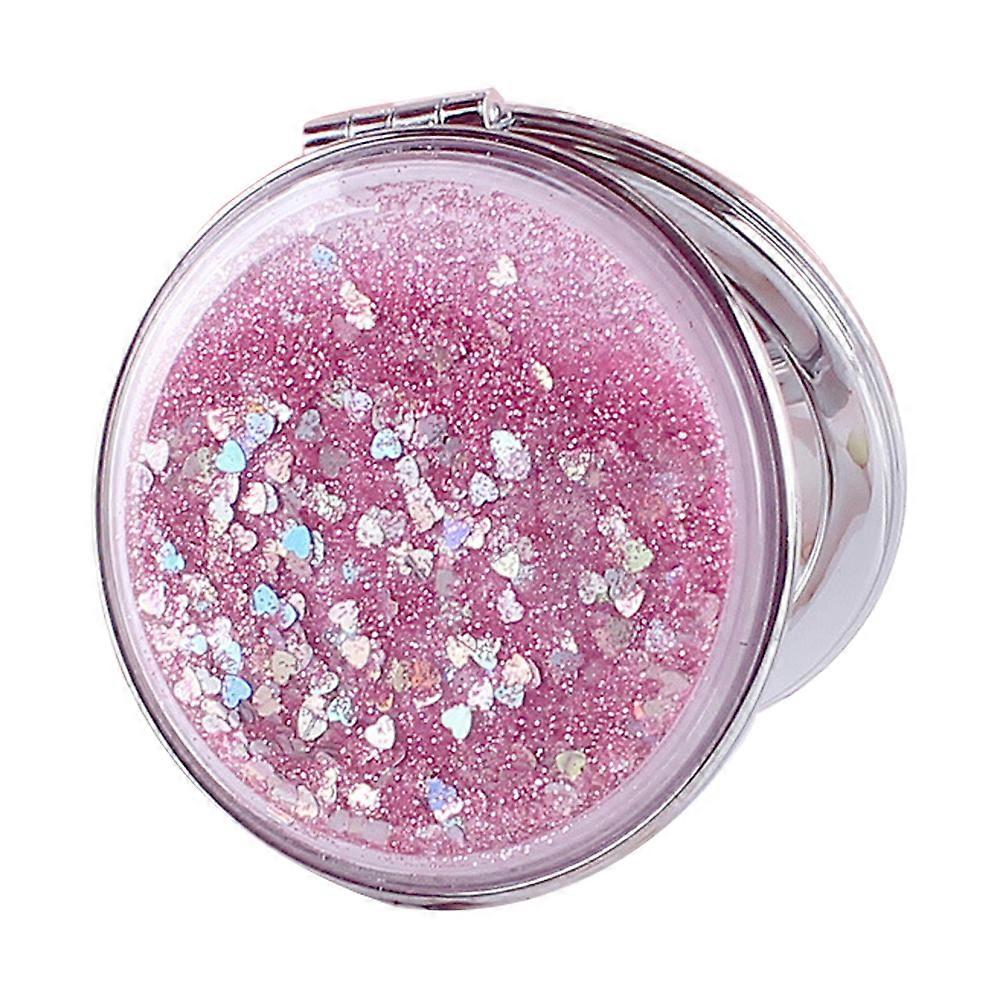 Mirror Pocket Mini Quicksand Makeup Mirror Portable Double Sided Mirror