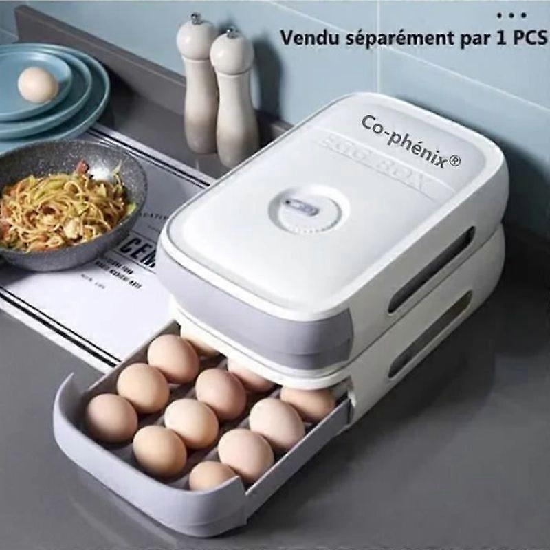 Plastic Fridge Storage Egg Box Basket 18 Eggs Stackable Fresh Storage Dispenser Kitchen Refrigerator