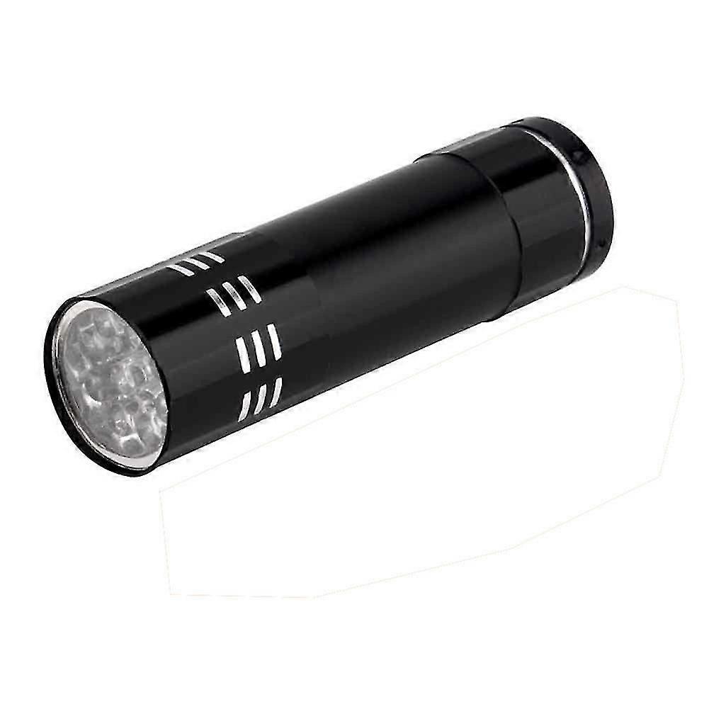 Mini Aluminum Multifunction UV Ultra Violet 9 LED Flashlight Torch Light Lamp