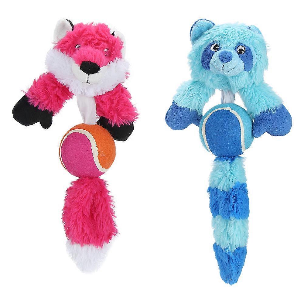 2PCS Plush Animal Chew Squeaker Toys for Dogs, Soft Durable Dog Toys, Interactive Pet Chew Toys, Small Animal Plushies