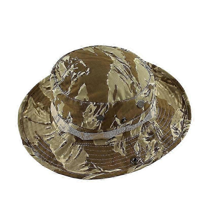 Unisex Outdoor Hiking Cap with Camouflage Pattern Tactical Airsoft Sniper Boonie Hat for Hunting and Fishing