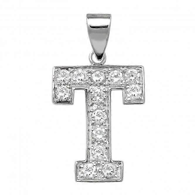 Acotis Silver Pendant Zirconia Initial G6127/T