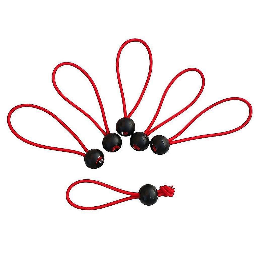 6 قطع الثقيلة بنجي الكرة الحبل قماش القنب خيمة التعادل أسفل توبي الأحمر 6 بوصة