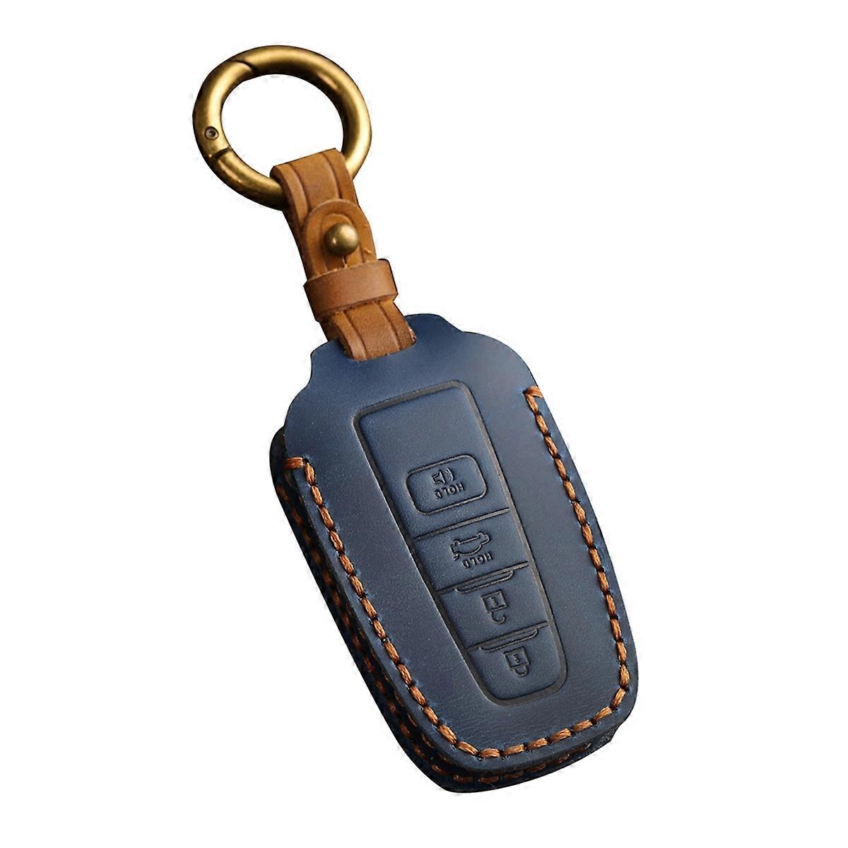 Car Key Case Cover Shell Fob for C- Prius Land Cruiser Prado 4 Button Blue