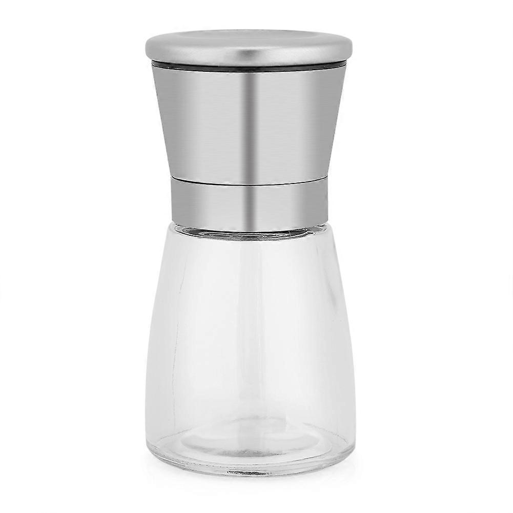 2Pcs Stainless Steel Kitchen Salt & Pepper Mill Grinder Adjustable Ceramic Rotor