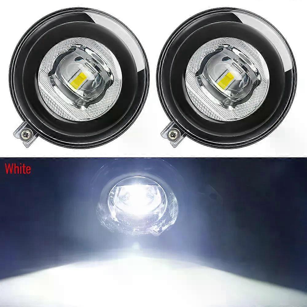 Applies to2 X 9005 H10 Car Front LED Fog Light Angel Eye DRL Daytime Running Lamp Assembly For Jeep Commander 2006 2007 2008 2009 2010