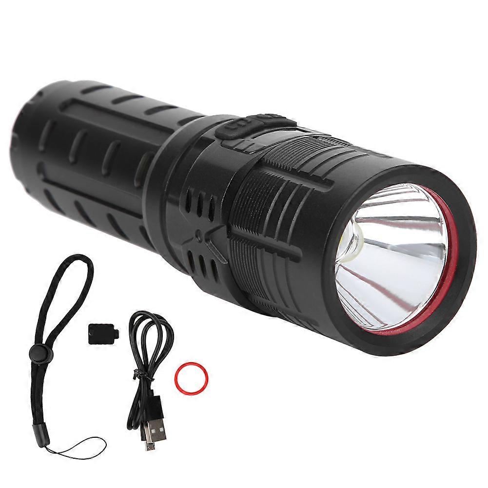 XHP70 Flashlight USB Charging Smart OLED Display Strong Light Tactics Torch