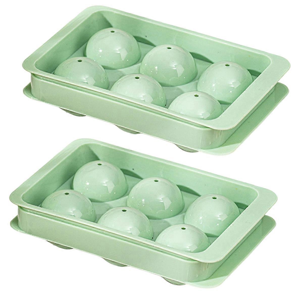 Large Ice Square Molds, 2 INCH Space-saving Ice Square Mold,green